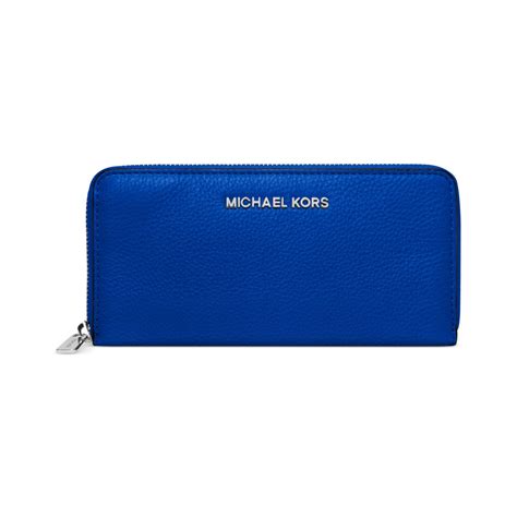 michael kors blue floral wallet|Michael Kors small zip wallet.